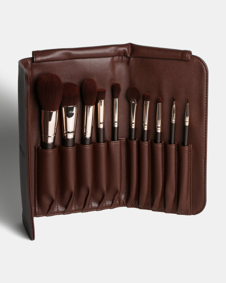 Brush Set in Case CHOCOLATE